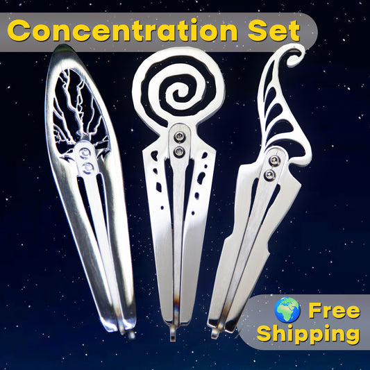 The "Concentration" Jaw Harp Set: Tesla, Spiral, Fractal