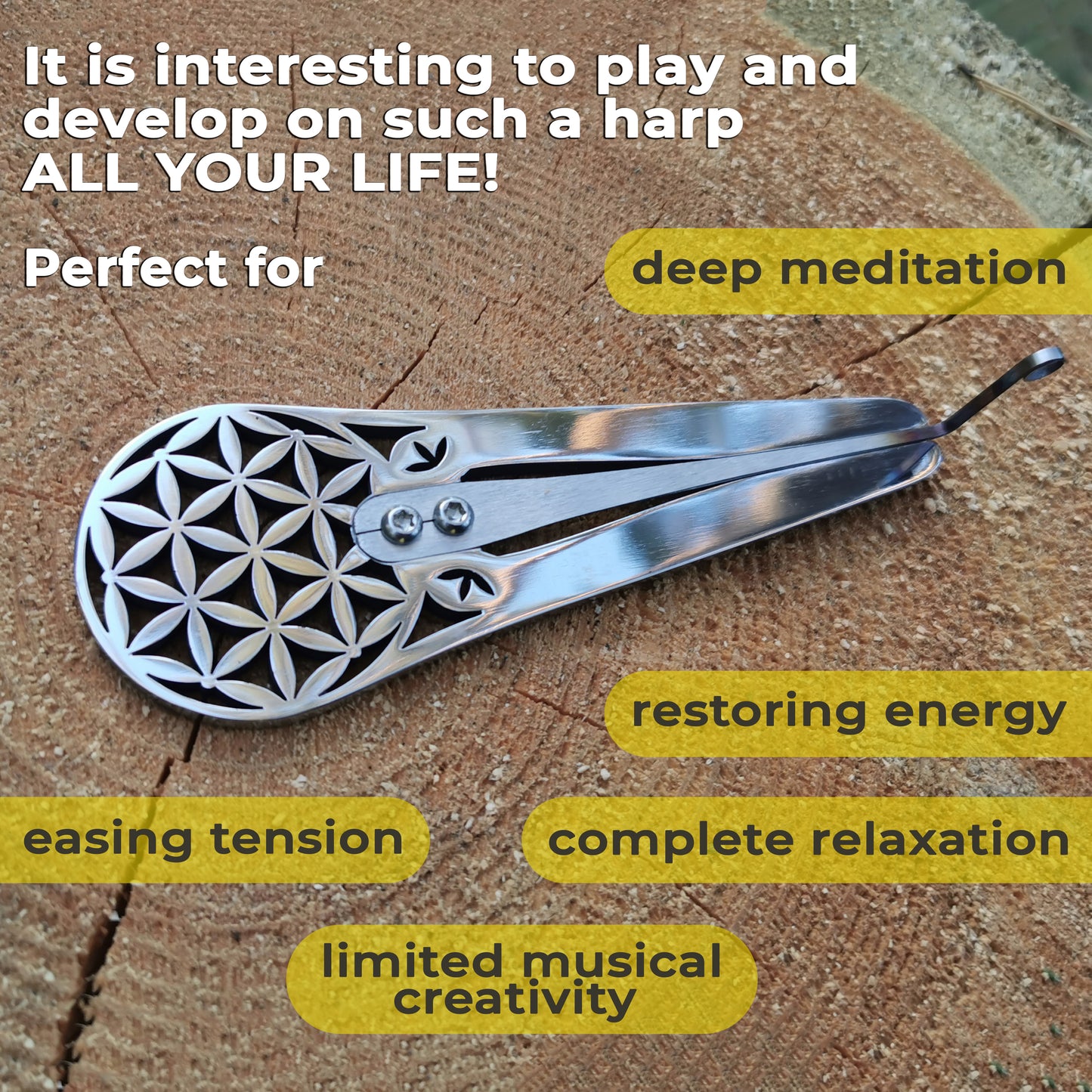 Jaw Harp FLOWER OF LIFE 5 in 1