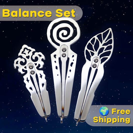 Set of jaw harps "Balance": Mahabbat(Love), Spiral, Leaf