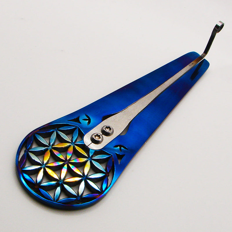 Titanium jaw harp FLOWER OF LIFE